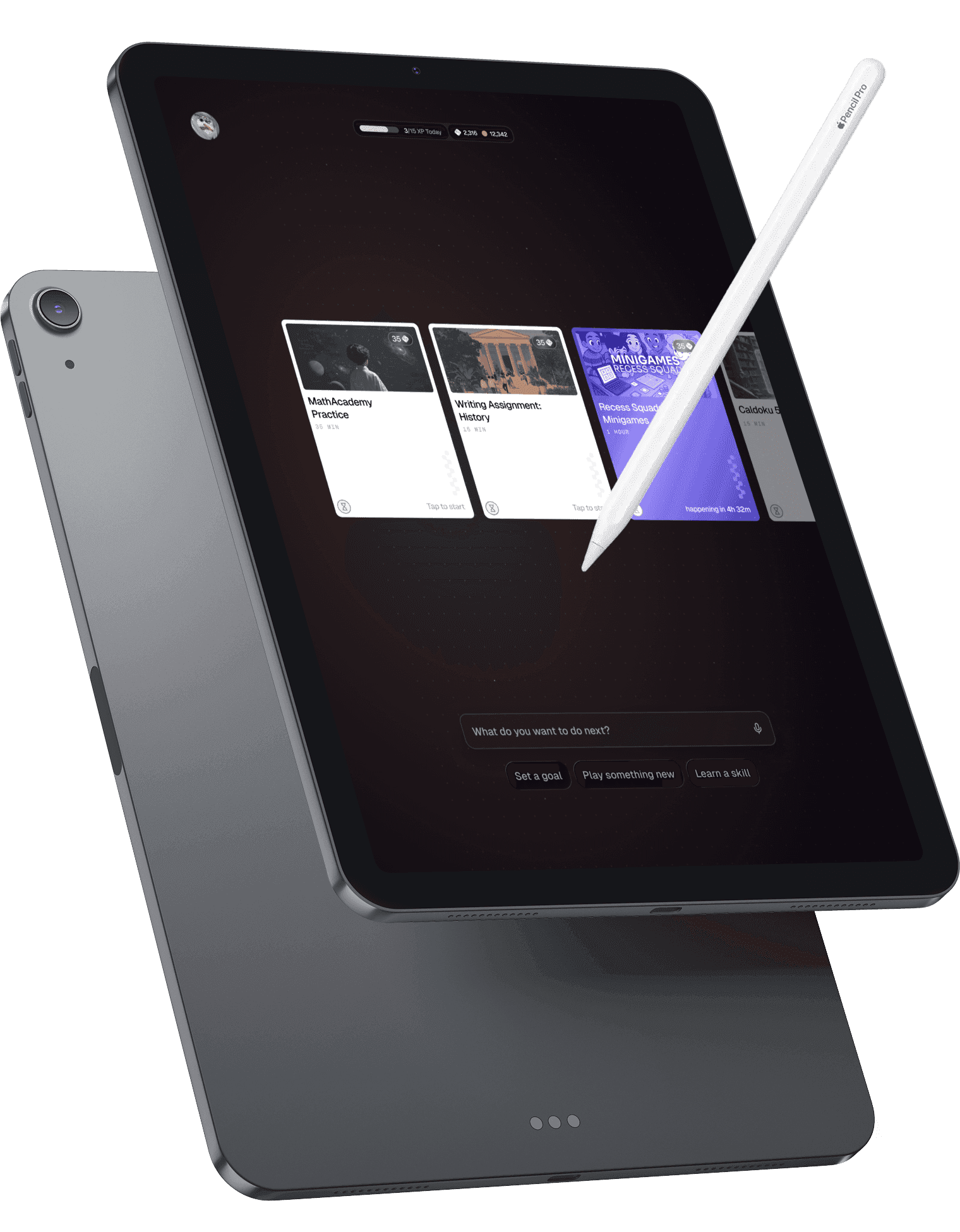 OpenSchool app on iPad with Apple Pencil